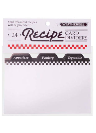 Harold Imports 4" x 6" Recipe Card Dividers