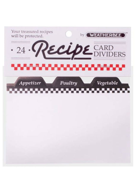Harold Imports 4" x 6" Recipe Card Dividers