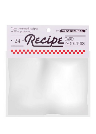 Weatherbee Recipe Cards Protector, 3 x 5, Set of 24