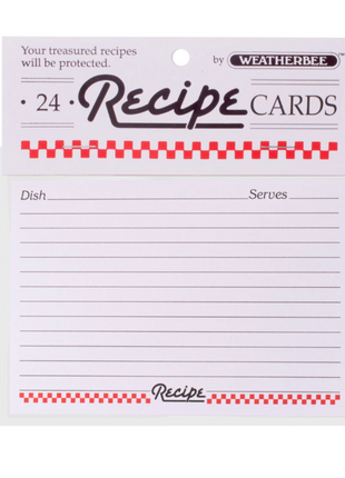 Recipe Cards 3 x 5 Set of 24 | Harold Import Co.