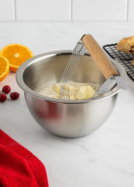 Mrs. Anderson’s Baking 6-Wire Pastry Cutter and Dough Blender, Stainless Steel with Wood Handle
