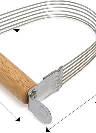 Mrs. Anderson’s Baking 6-Wire Pastry Cutter and Dough Blender, Stainless Steel with Wood Handle