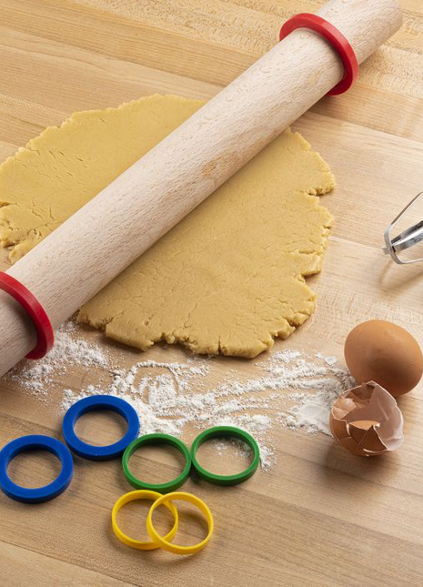 Mrs. Anderson's Baking Silicone Rolling Pin Rings, 8 Piece Set