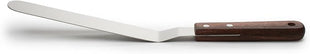 Offset Icing Spatula, 8-Inch Stainless Steel Blade, Wood Handle, Metallic