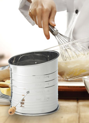 Mrs. Anderson's Baking Hand Crank Sifter, 5 Cup