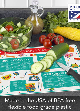 Chop Chop Quick Conversion 1 Pack Flexible Cutting Mat 15 Inch By 11.5 Inch