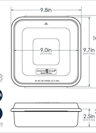 Naturals® 9" Square Cake Pan with Lid