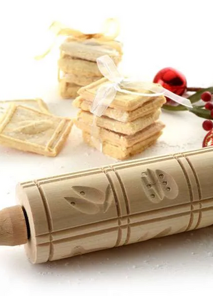 SPRINGERLE WOODEN ROLLING PIN