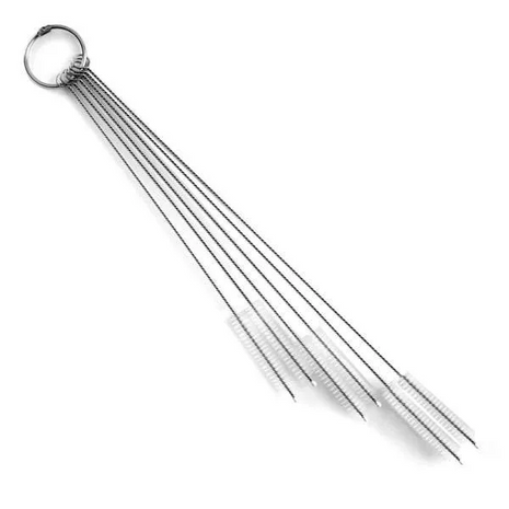STAINLESS STEEL/NYLON CLEANING BRUSHES, SET OF 6
