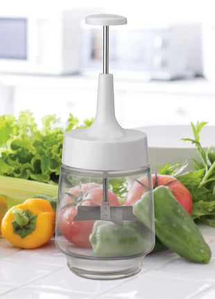 HIC Kitchen Old Fashioned Onion Chopper, 18/8 Stainless Steel Plain Edge Blades