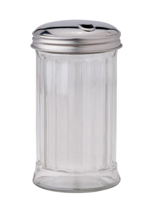 HIC Kitchen Sugar Pourer with Lid Flap, Glass, 11oz
