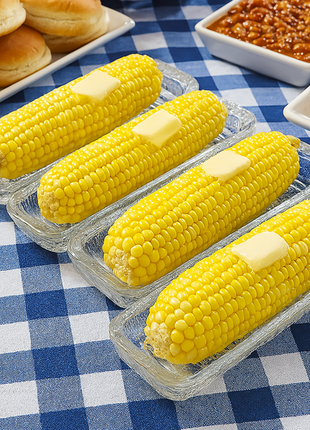 HIC Kitchen Corn Dishes, Glass, Set of 4