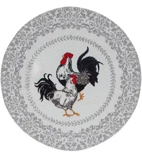 Farmers Market Rooster and Hen Braided Placemats Kitchen or Dining Room