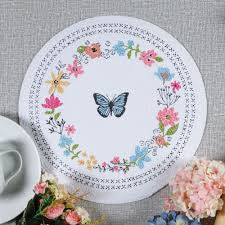 Wrapped in Grace Blooms Butterfly Braided Placemats Kitchen or Dining