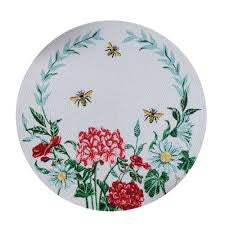 Blossoms & Bees 14.5" Braided Round Placemats