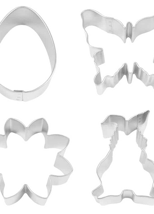 SPRING COOKIE CUTTERS 4 PC S/S SET CARDED