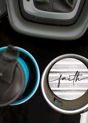 Ceramic Car Coasters - Faith