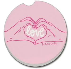 Ceramic Car Coasters - Love Hands