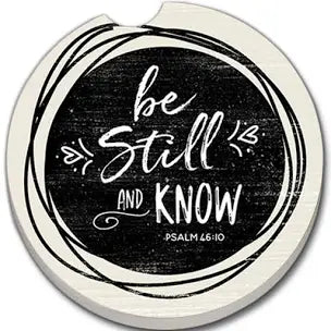 Ceramic Car Coasters - Be Still And Know