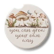 Ceramic Car Coasters - You Can Grow Your Own Way