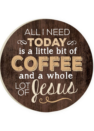 Ceramic Car Coasters - Little Coffee Lot Of Jesus