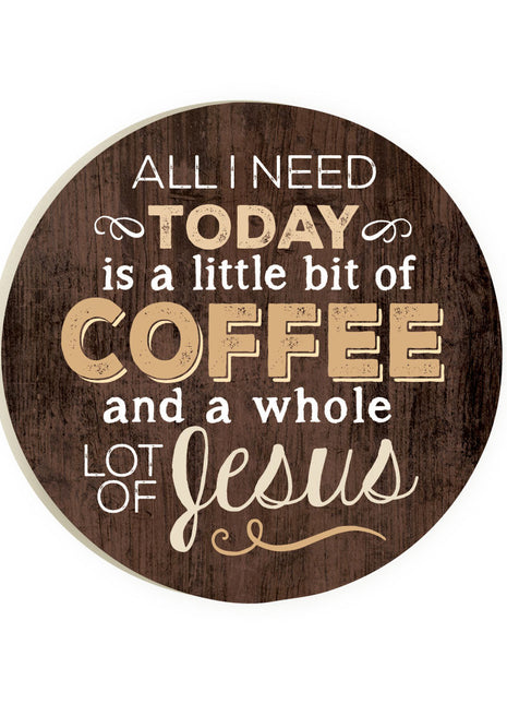 Ceramic Car Coasters - Little Coffee Lot Of Jesus