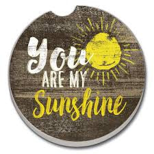 Ceramic Car Coasters - You Are My Sunshine