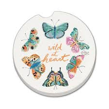 Ceramic Car Coasters - Wild At Heart