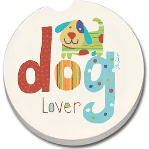 Ceramic Car Coasters - Dog Lover
