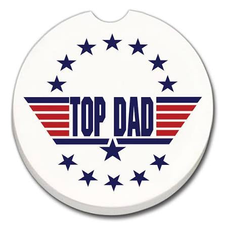 Ceramic Car Coaster - Top Dad