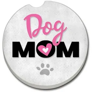 Ceramic Car Coaster - Dog Mom