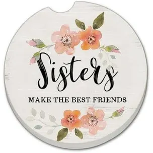 Ceramic Car Coaster - Sisters Make The Best Friends