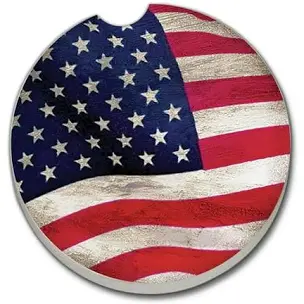 Ceramic Car Coaster - US Flag