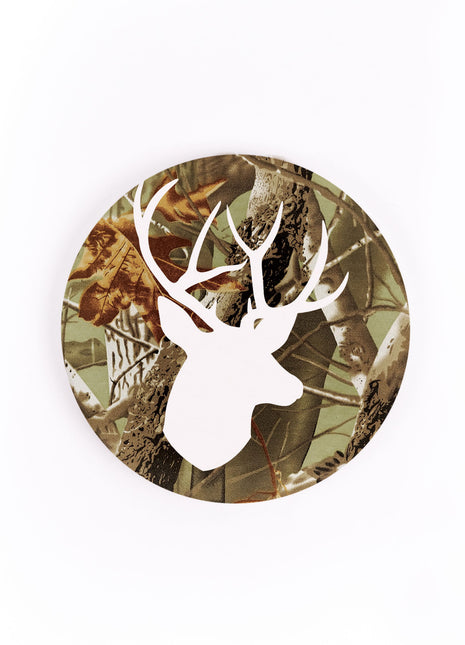 Ceramic Car Coaster - Deer Camo