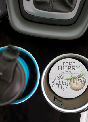 Ceramic Car Coaster - Don’t Hurry Be Happy