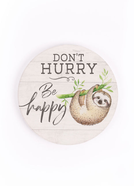 Ceramic Car Coaster - Don’t Hurry Be Happy