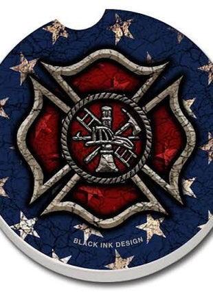 Ceramic Car Coaster - Firefighter