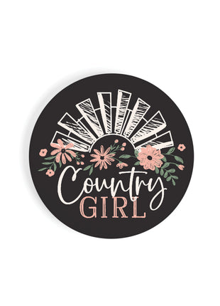 Ceramic Car Coaster - Country Girl