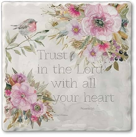 Square Drink Coaster - Proverbs 3:5