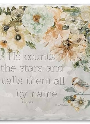 Square Drink Coaster - Psalm 147:4