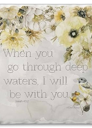 Square Drink Coaster - Isaiah 43:2