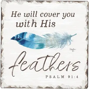 Square Drink Coaster - Feathers