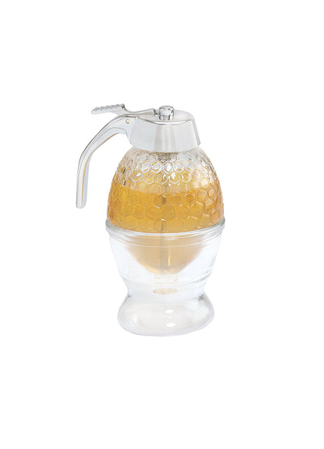 GLASS HONEY/SYRUP DISPENSER