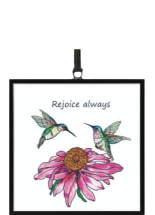 Stained Glass Window Art - Rejoice Always
