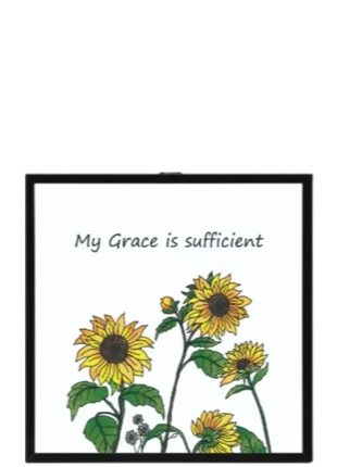 Stained Glass Window Art - My Grace Is Sufficient