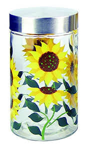 Sunflower Round Storage Jar Set Of 4