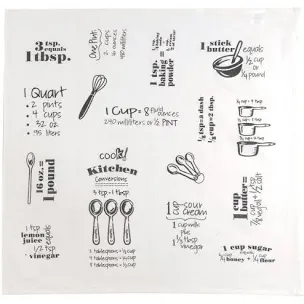Kitchen Graphite Cotton Conversions & Equivalents Krinkle Flour Sack Towel