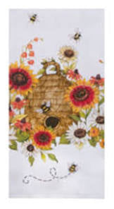 Harvest Sunflower Bee Skep Dual Purpose Terry Towel