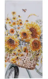 SUNFLOWERS FOREVER BIKE TERRY TOWEL