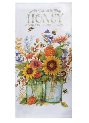 Honey & Floral Dual Purpose Terry Kitchen Towel